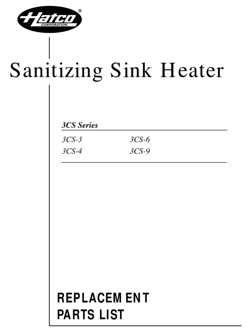 Hatco 3CS-3 Replacement parts list