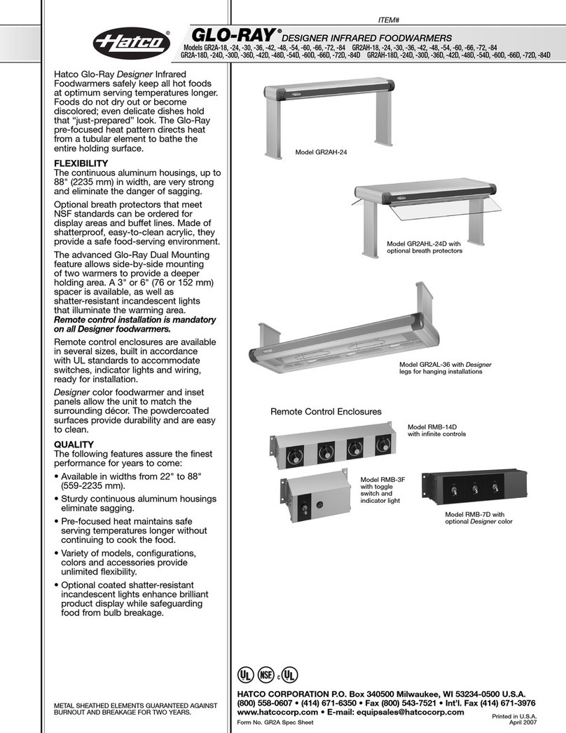 Hatco GR2A-18 User manual