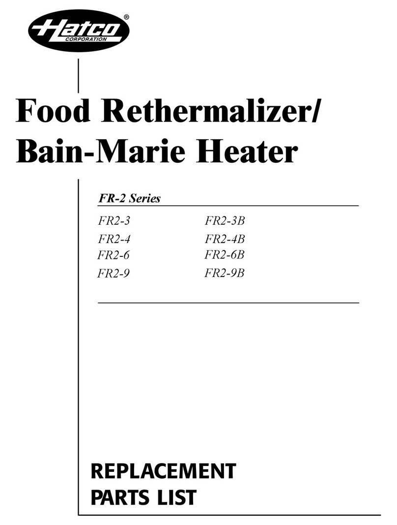 Hatco HYDRO-HEATER FR2-3 Application guide