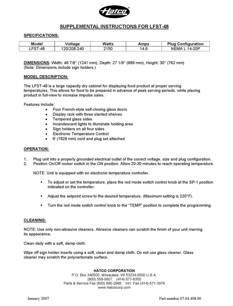 Hatco FLAV-R-SAVOR LFST-48 Owner's manual Hatco FLAV-R-SAVOR LFST-48 Owner's manual