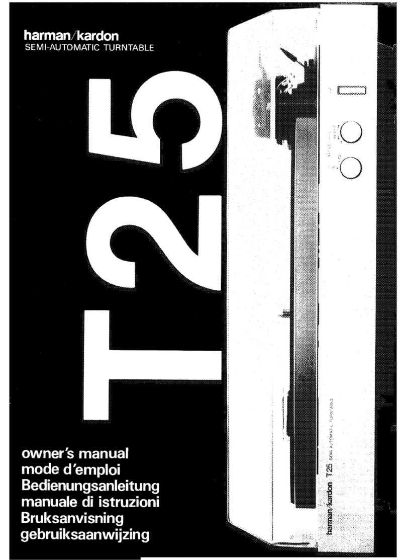 Harman Kardon T25 User manual Harman Kardon T25 User manual