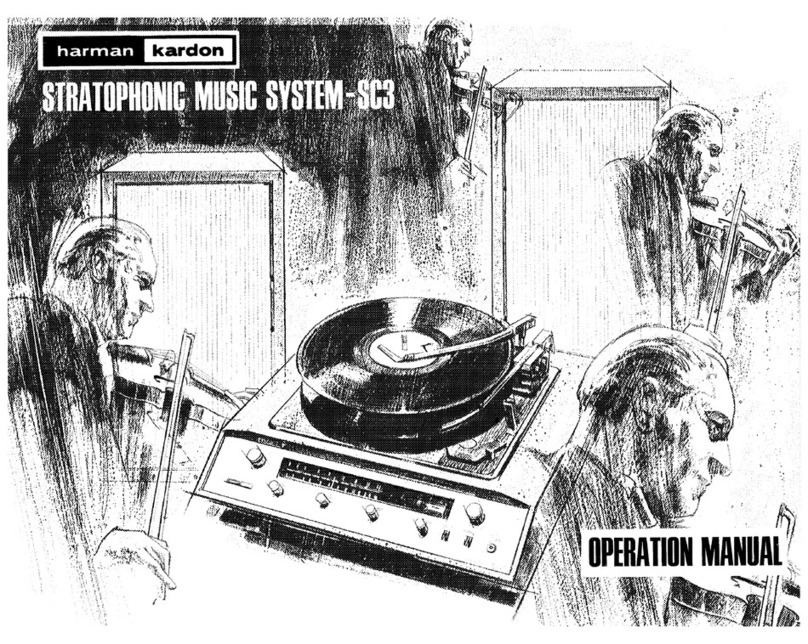 Harman Kardon Stratophonic SC3 User manual