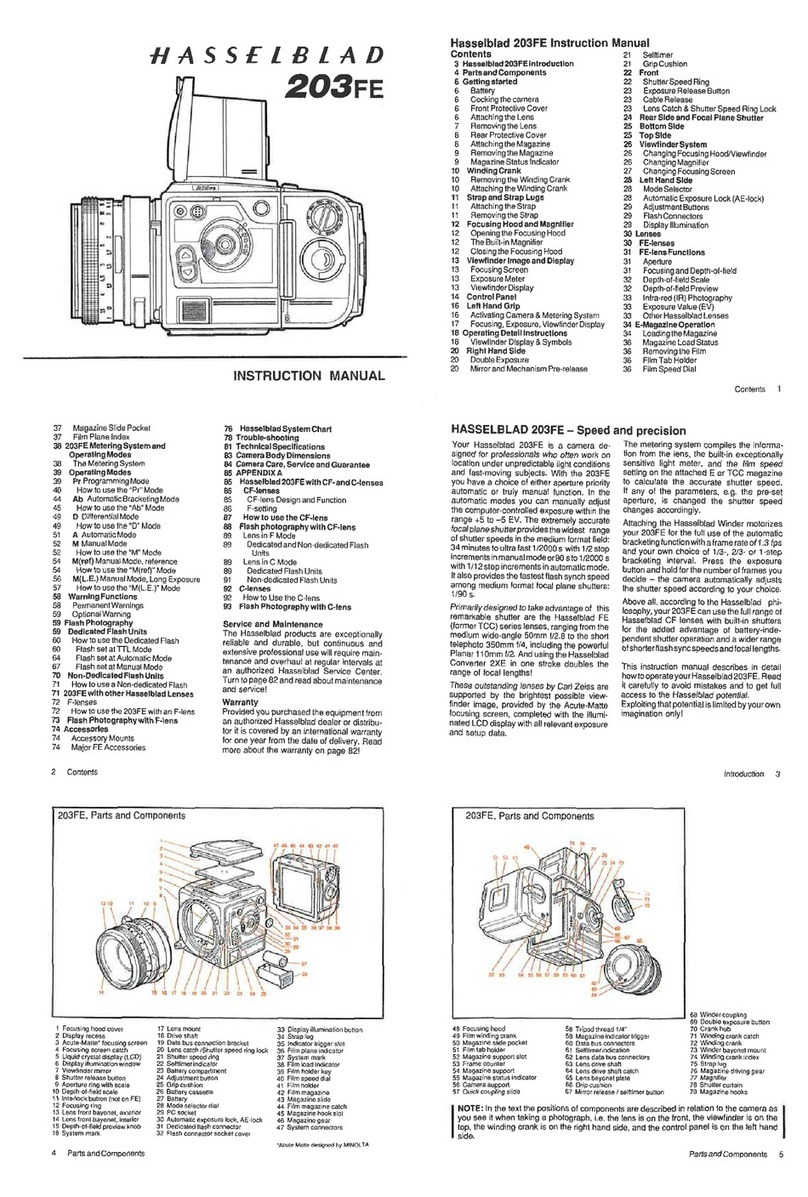 Hasselblad 203FE instruction manual
