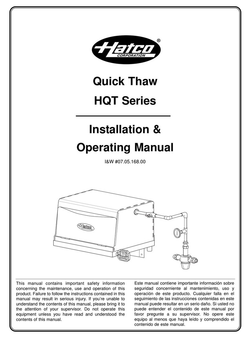 Hatco HQT-1 Installation & operating manual Hatco HQT-1 Installation & operating manual