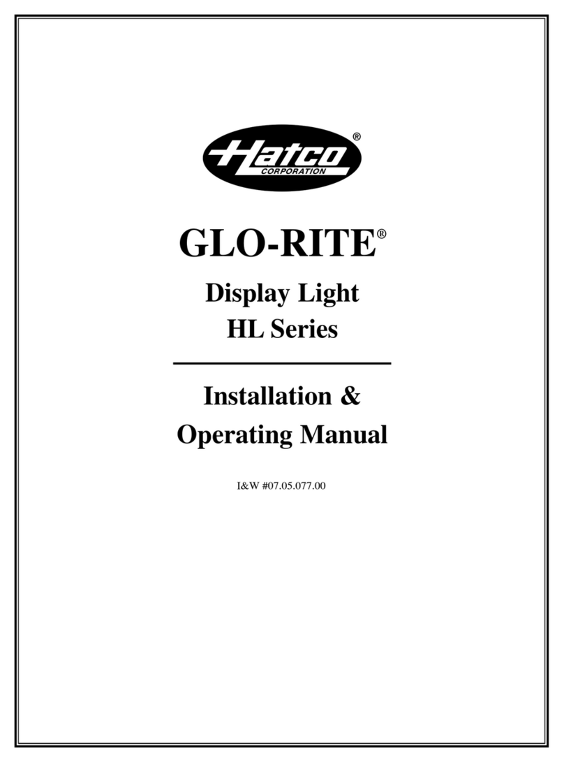 Hatco GLO-RITE HL-18 Installation & operating manual