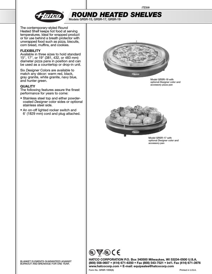 Hatco Glo-Ray GRSR-19 Specifications