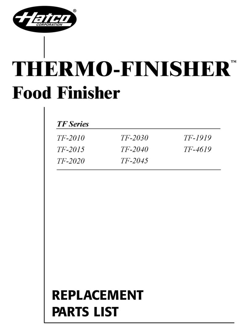 Hatco Thermo-Finisher TF-1919 Application guide