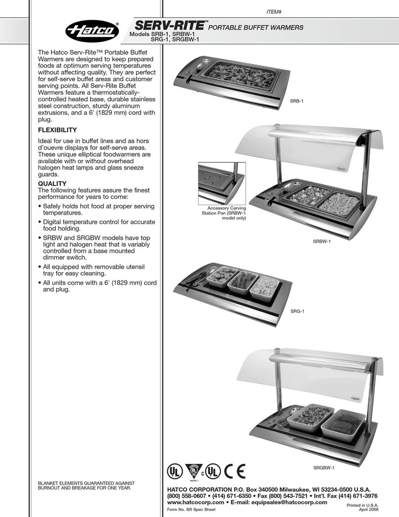 Hatco Serv-Rite SRB-1 User manual