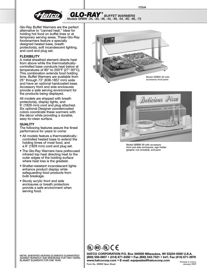 Hatco Glo-Ray GRBW-24 User manual