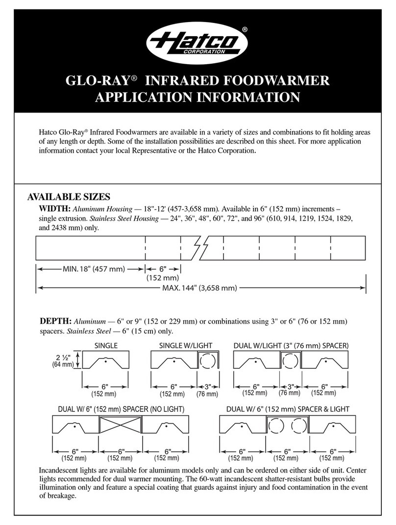 Hatco Glo-Ray GRA-108 User guide