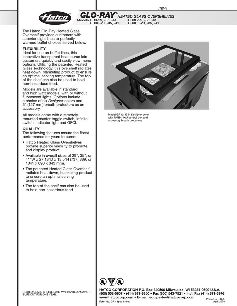 Hatco GR3-29 Specifications