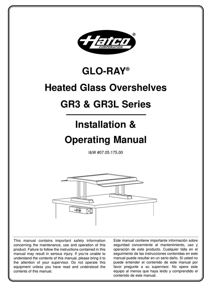 Hatco GR3-27 Installation and operating manual