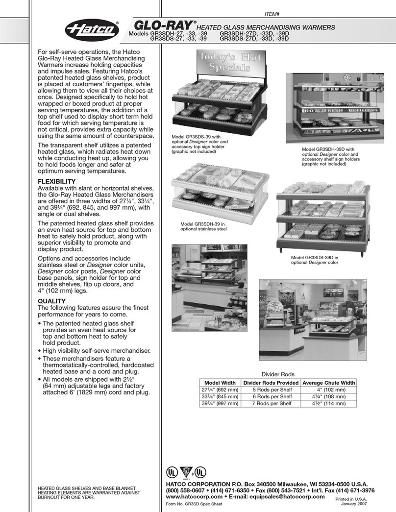 Hatco Glo-Ray GR3SDH-27 User manual