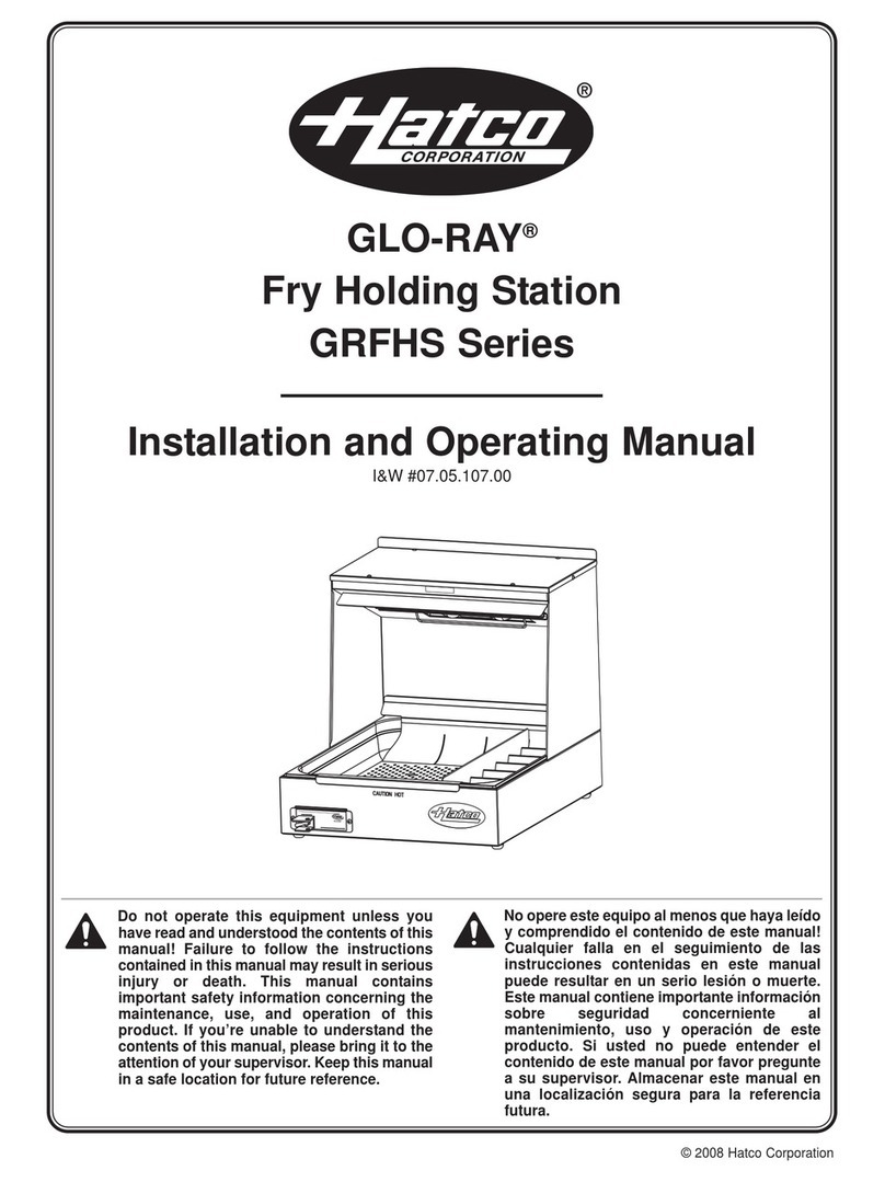 Hatco Glo-Ray GRFHS-16 User manual