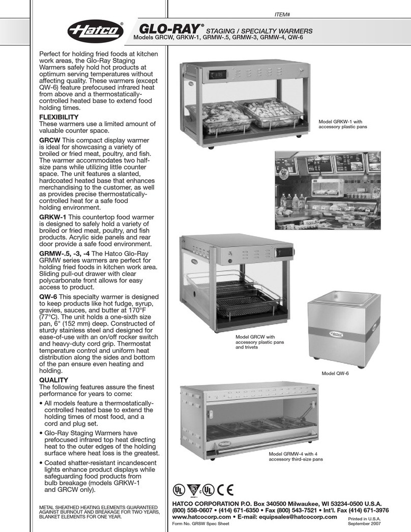 Hatco Glo-Ray GRKW-1 Specifications