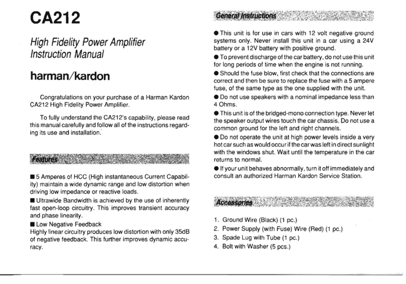 Harman Kardon CA212 User manual