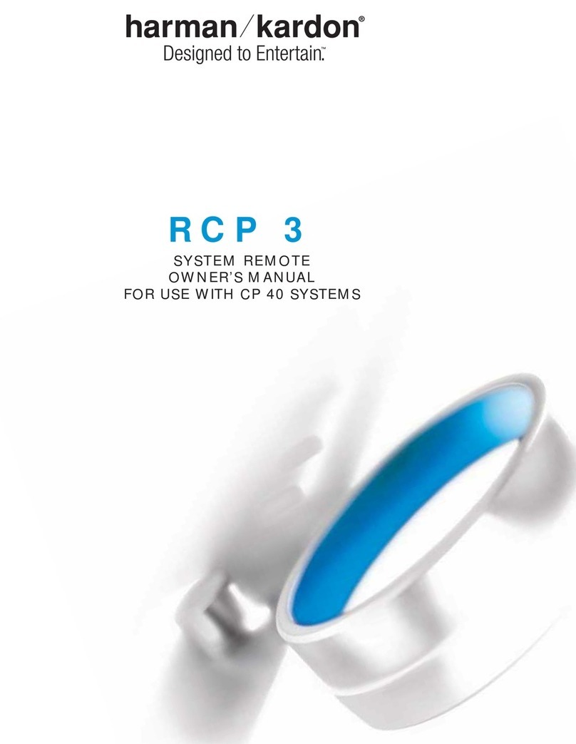 Harman Kardon RCP 3 User manual