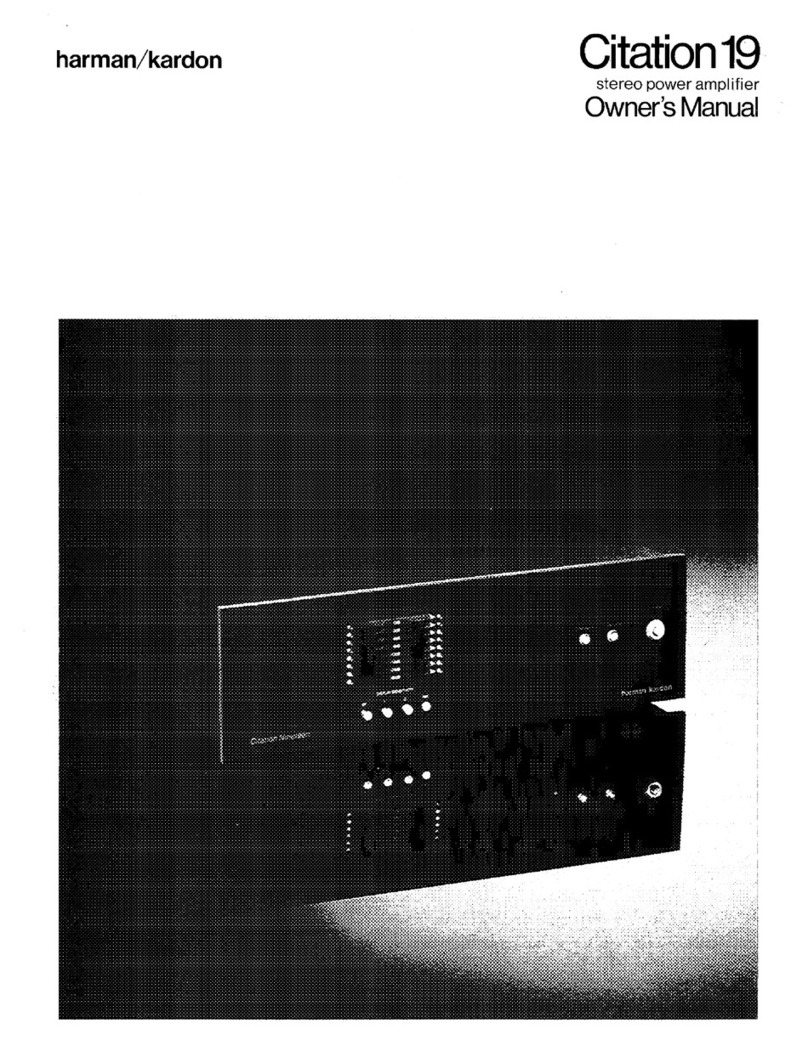 Harman Kardon CITATION 19 owner's manual Harman Kardon CITATION 19 owner's manual