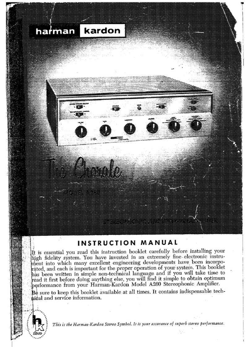 Harman Kardon The Chorale A-260 instruction manual