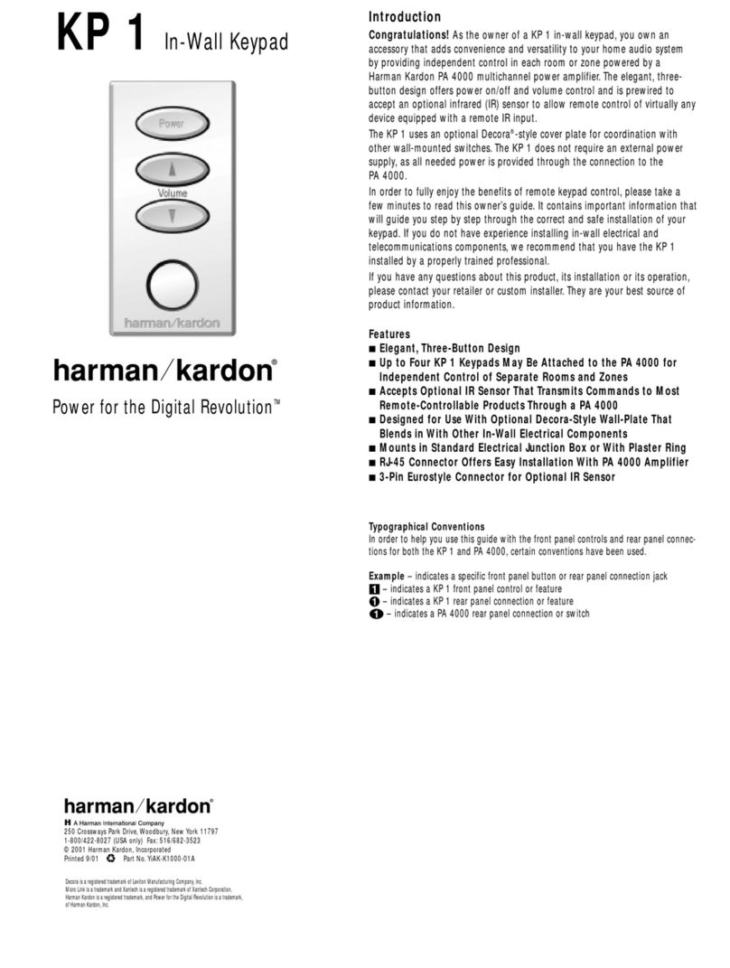 Harman Kardon KP 1 owner's manual