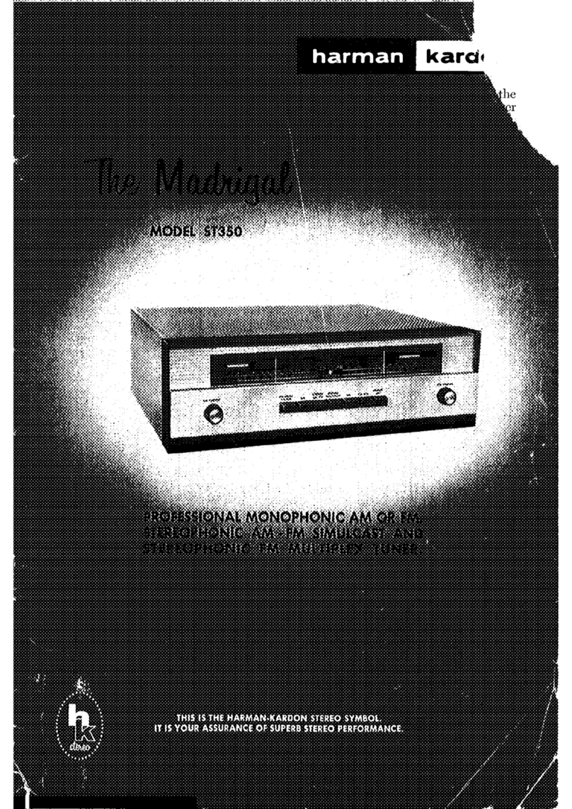 Harman Kardon The Madrigal ST350 instruction manual