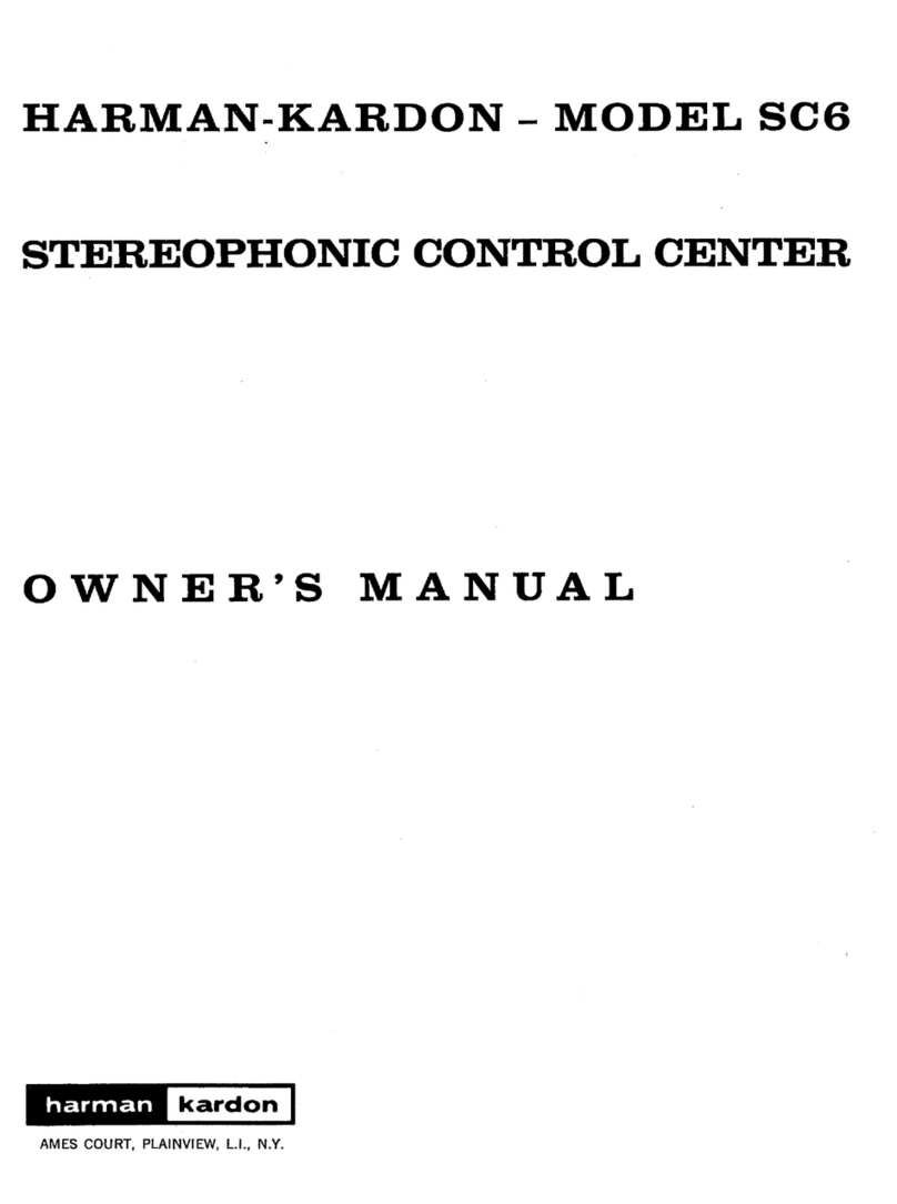 Harman Kardon SC6 owner's manual Harman Kardon SC6 owner's manual