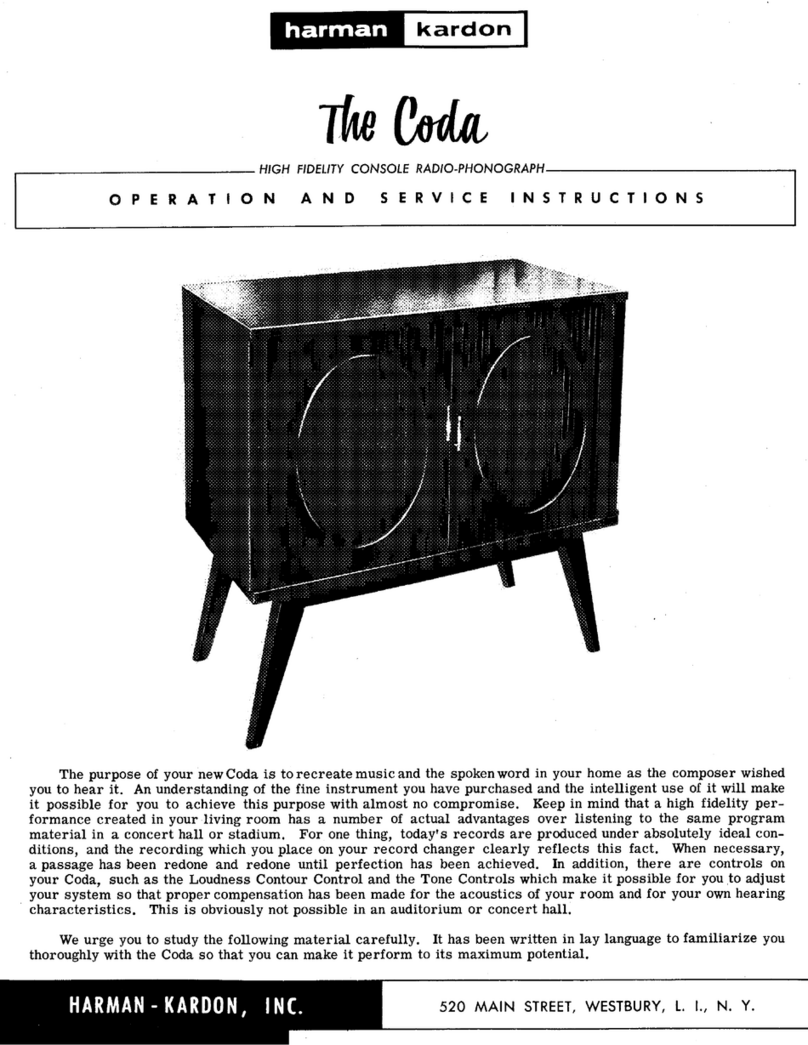 Harman Kardon CODA Operation manual