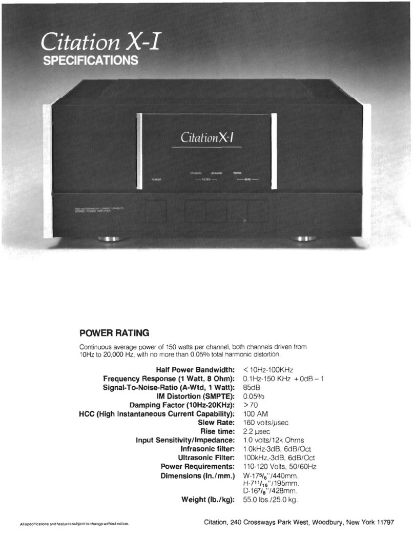 Harman Kardon CITATION X-I User manual