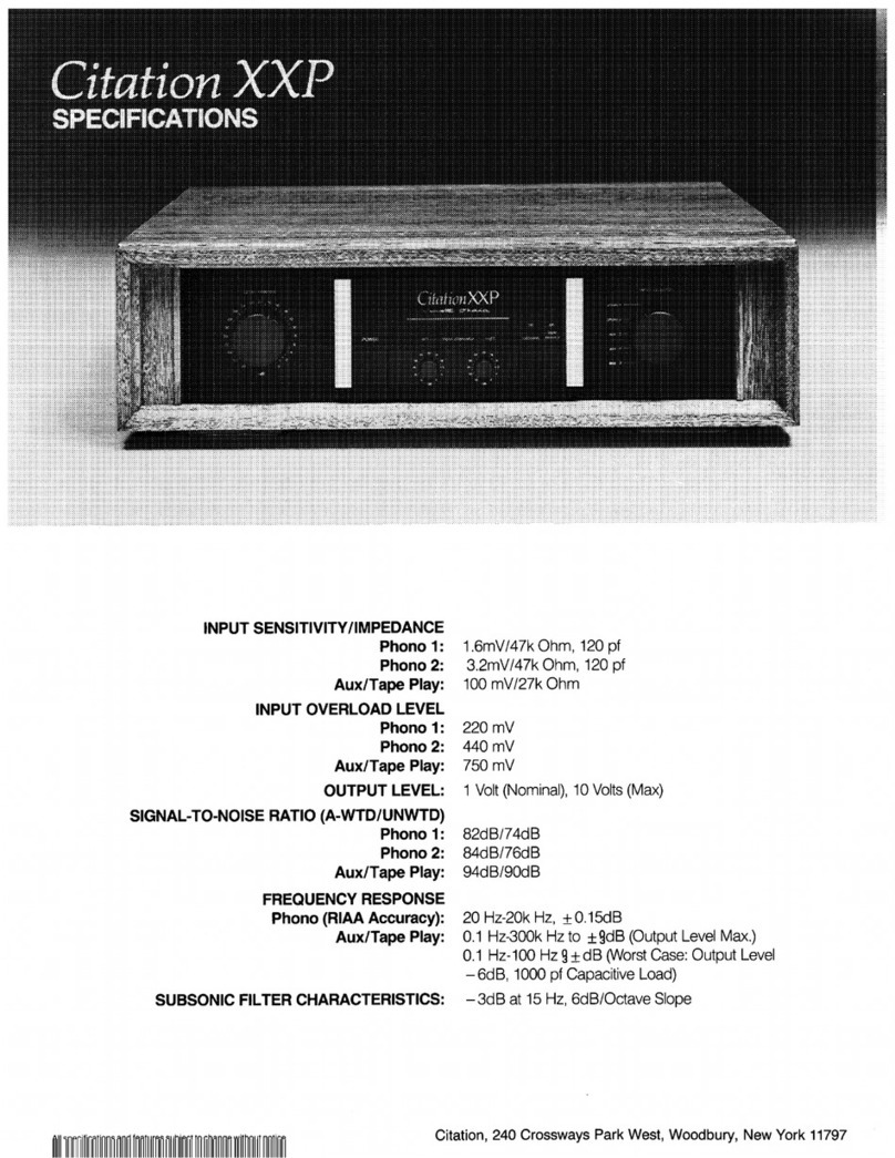 Citation CITATION XXP Specifications