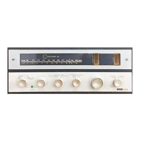 Harman Kardon CITATION III-X Assembly and operation manual Harman Kardon CITATION III-X Assembly and operation manual