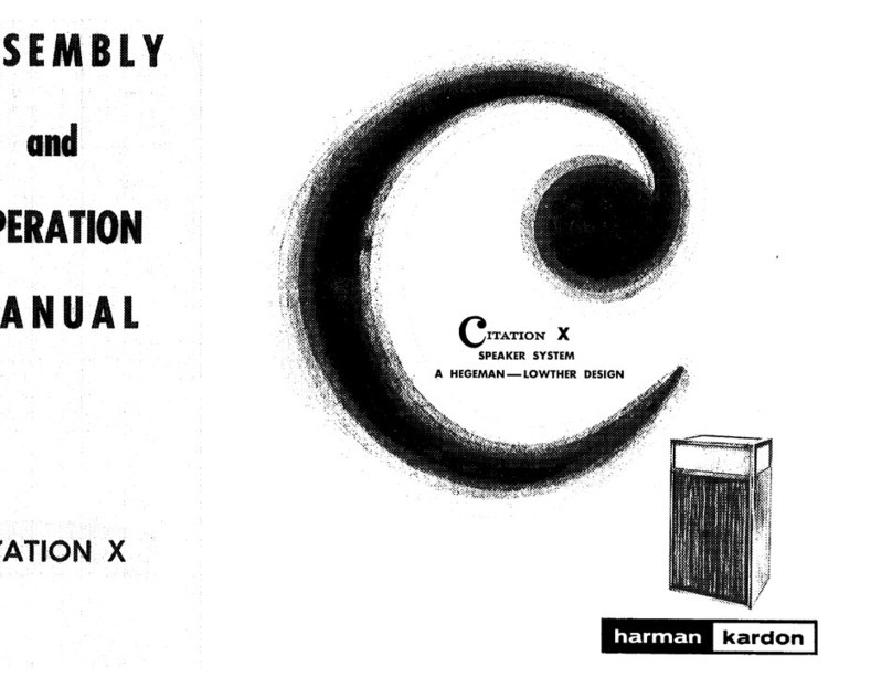 Harman Kardon CITATION X Installation and operating instructions Harman Kardon CITATION X Installation and operating instructions