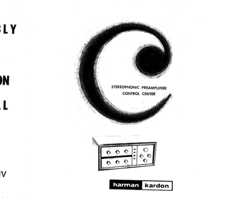 Harman Kardon CITATION IV Assembly and operation manual