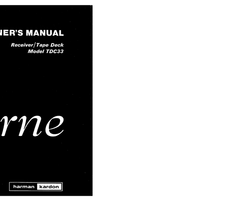 Harman Kardon Nocturne TDC33 User manual