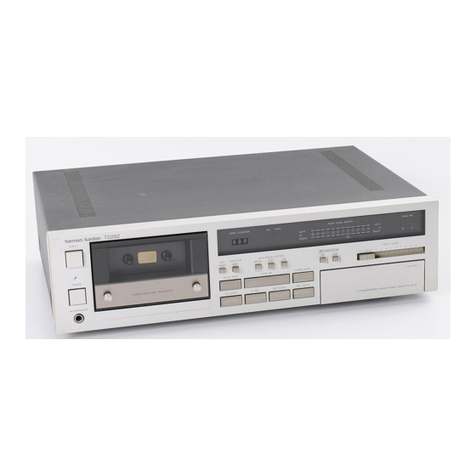 Harman Kardon TD292 User manual Harman Kardon TD292 User manual