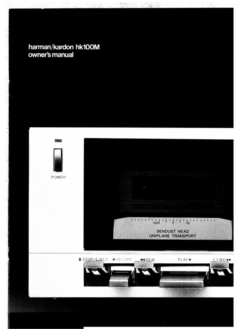 Harman Kardon HK100M User manual Harman Kardon HK100M User manual