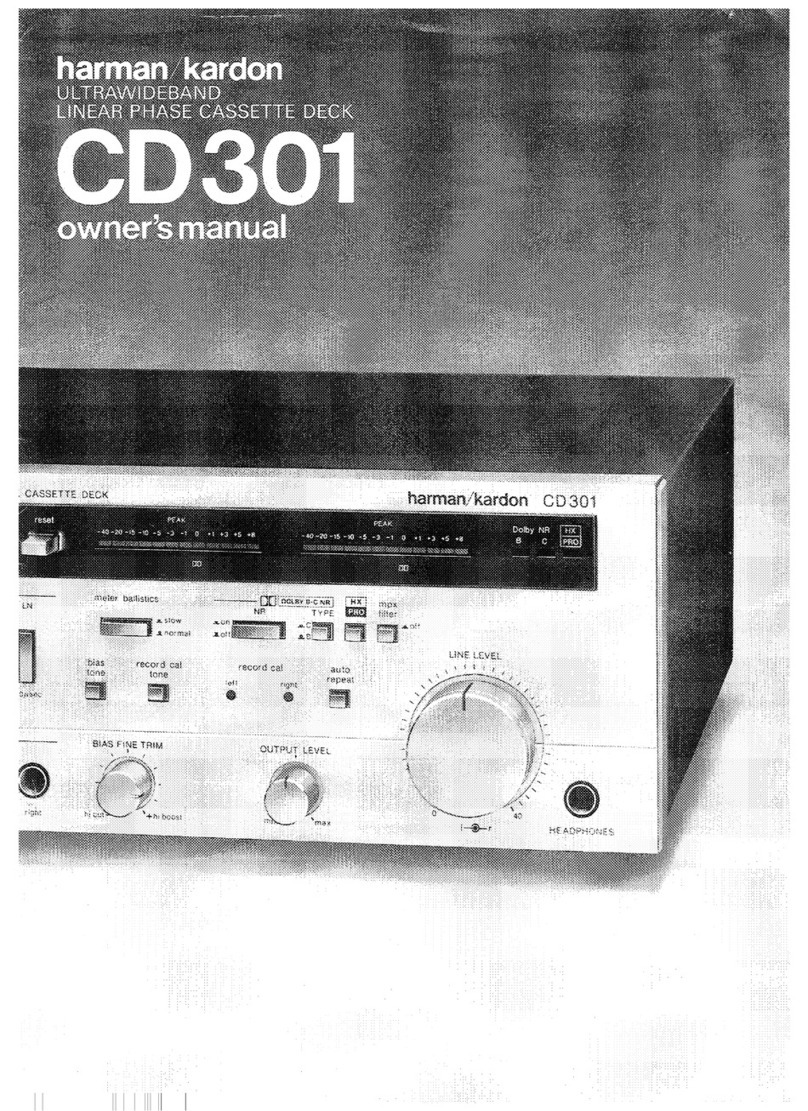 Harman Kardon CD301 owner's manual