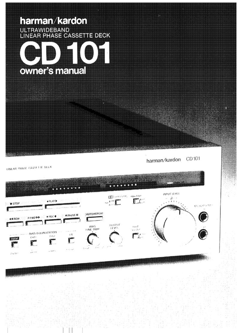 Harman Kardon CD101 owner's manual