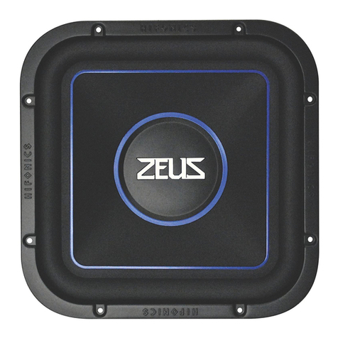 Hifonics Zeus ZS12 Quick start guide