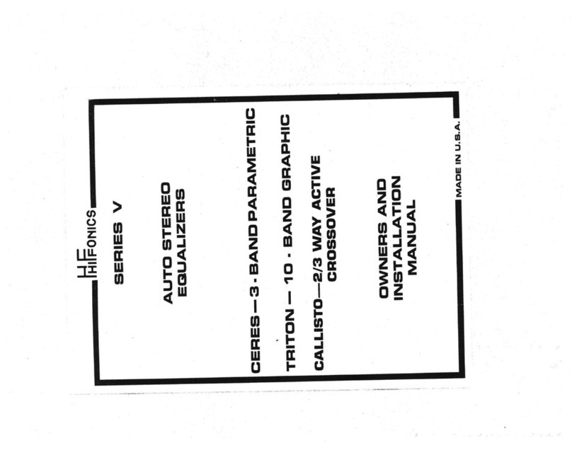 Hifonics Callisto Owners & installation manual