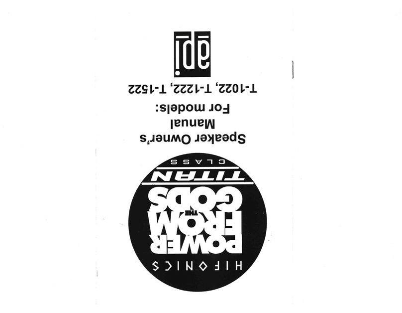 Hifonics T-1022 User manual