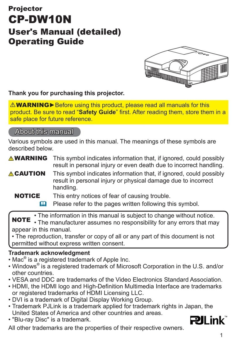 Hitachi CP-DW10N User manual