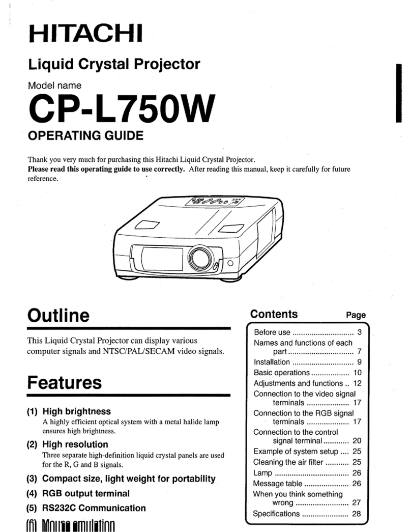 Hitachi CP-L750W operating guide
