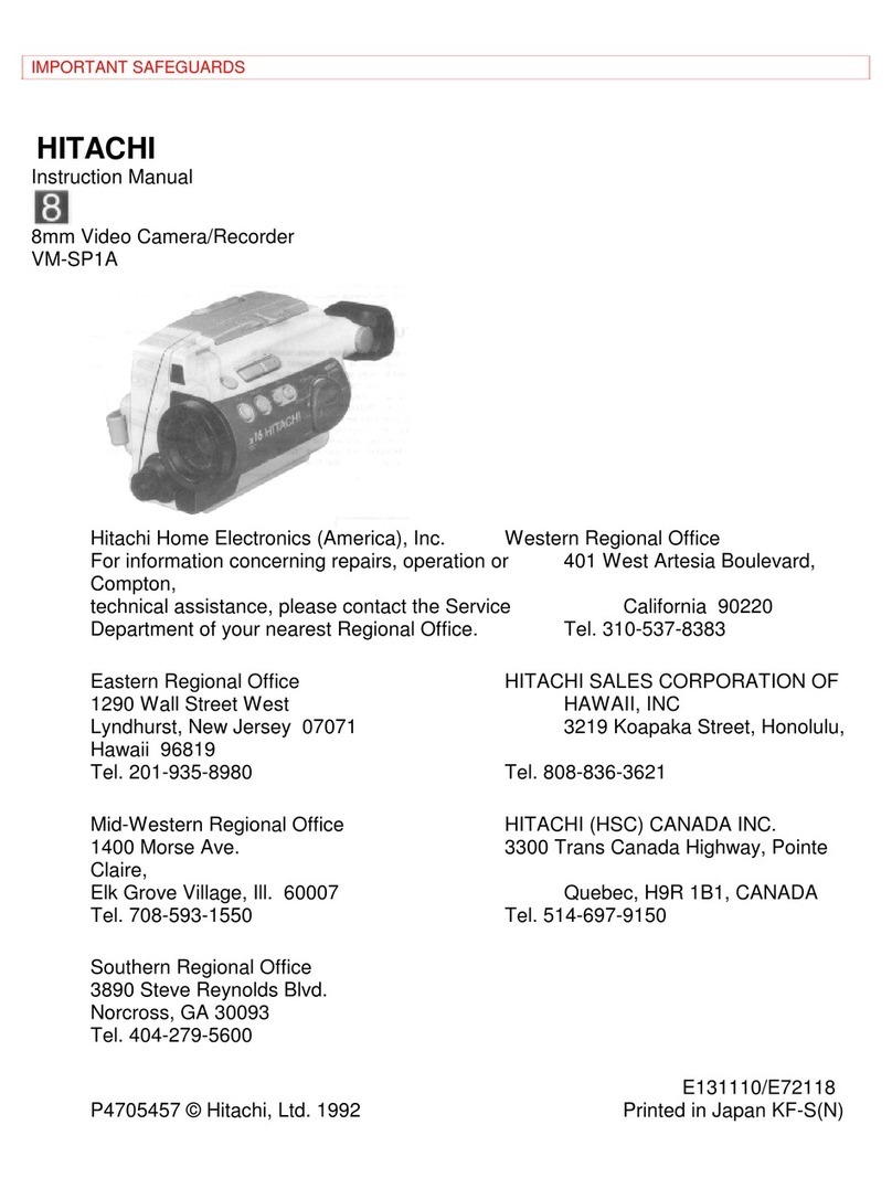 Hitachi VM-SPIA instruction manual