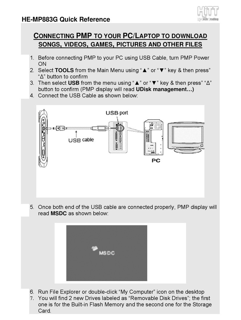 Hitech HE-MP883G quick reference