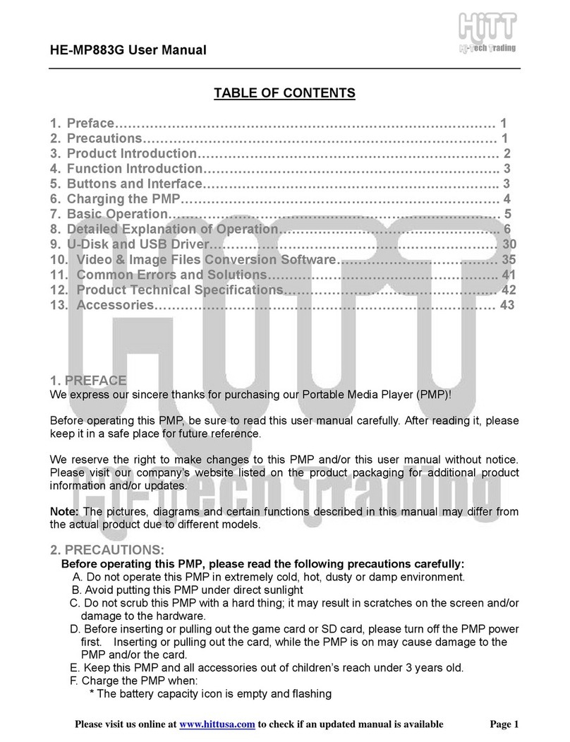 Hitech HE-MP883G user manual