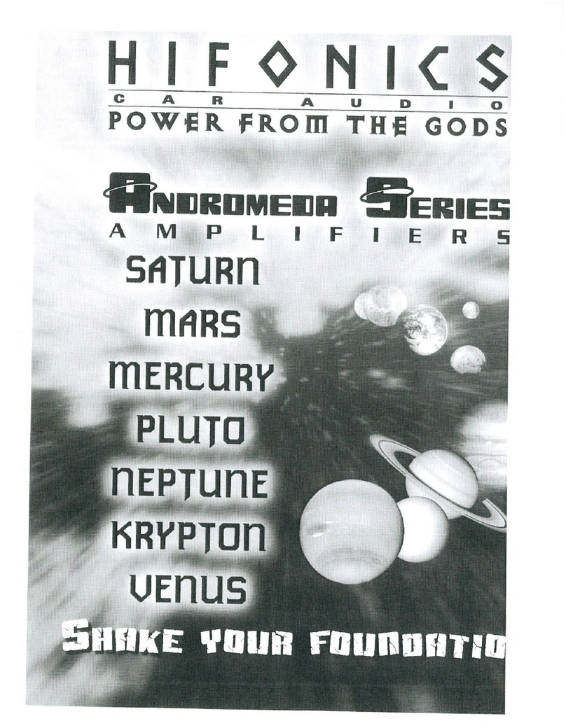 Hifonics Andromeda Mars User manual