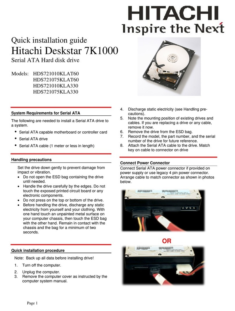 Hitachi Deskstar 7K1000 User manual