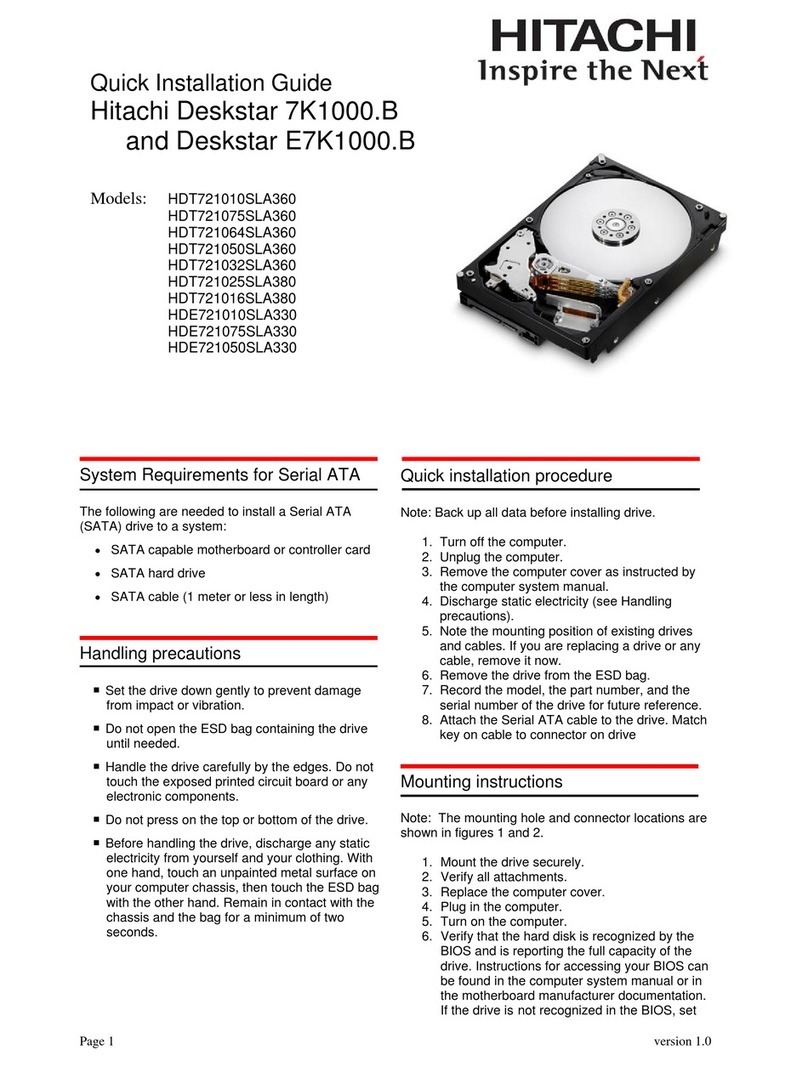 Hitachi Deskstar 7K1000.B User manual Hitachi Deskstar 7K1000.B User manual