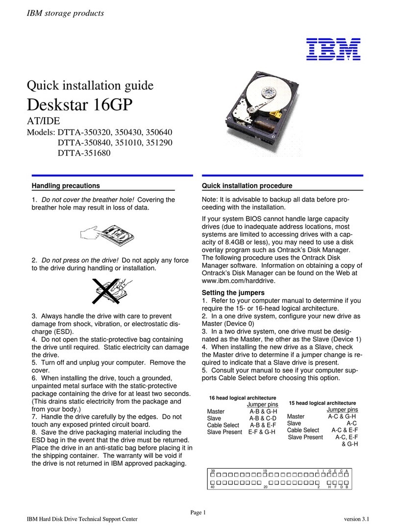 IBM Deskstar 16GP User manual