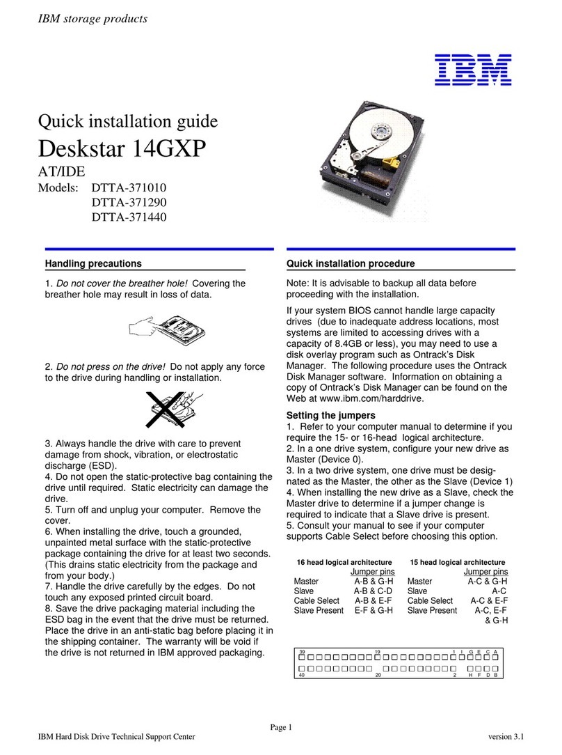 IBM Deskstar 14GXP User manual